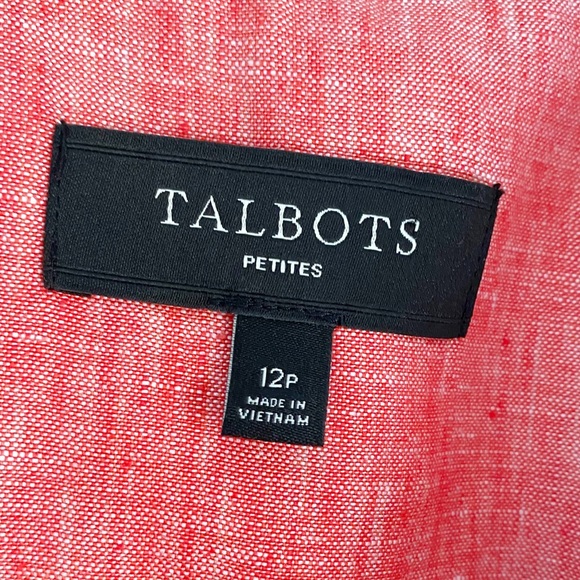 Talbots Fully Lined Single Vent Blazer 100% Linen - Picture 2 of 8
